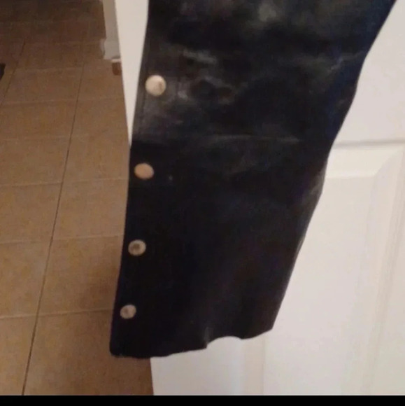 🏍leather Silver Bike chaps🎉 - Picture 9 of 13